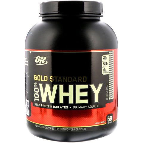 Gold Standard 100% Whey Protein - Optimum Nutrition - 5lbs - Cookies & Cream - Health & Body Nutrition 