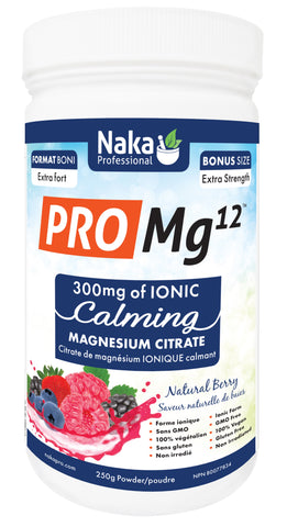 Pro MG12 - 300mg Ionic Calming Magnesium Citrate - 250g - Naka - Health & Body Nutrition 