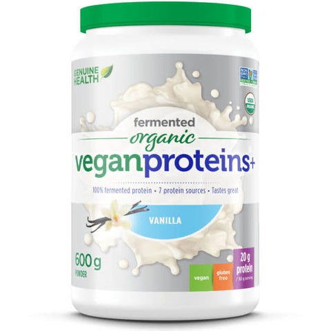 Fermented Vegan Proteins+ 600g - Vanilla -Genuine Health - Health & Body Nutrition 