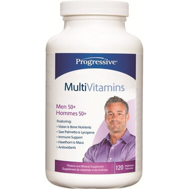 MultiVitamins Men 50+ - 120vcaps - Progressive - Health & Body Nutrition 