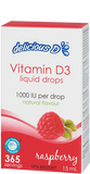 D3 Vitamin Drops - 1000IU - 365 Servings - Raspberry - Platinum Naturals - Health & Body Nutrition 