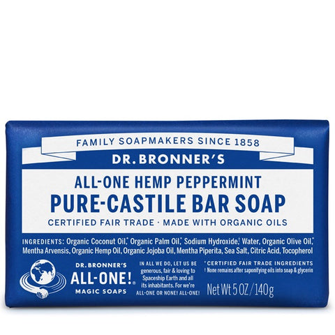 Pure Castile Bar Soap - 140g - Dr. Bronner’s - Health & Body Nutrition 