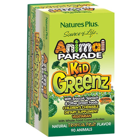 Animal Parade® KidGreenz - 90chewables - Tropical Fruit Flavor - Nature’s Plus - Health & Body Nutrition 
