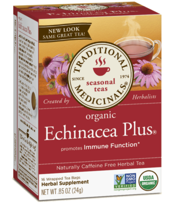 Organic Echinacea Plus Tea - 20bags - Traditional Medicinals - Health & Body Nutrition 