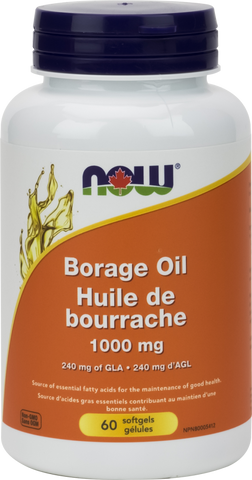 Borage Oil - 1000mg - 60gels - Now - Health & Body Nutrition 