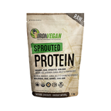 Sprouted Vegan Protein Natural Chocolate - 1kg - Iron Vegan - Health & Body Nutrition 