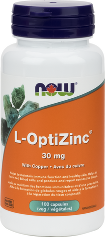 L-OptiZinc 30mg - 100vc - Now - Health & Body Nutrition 