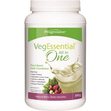 VegEssential All-In-One Protein Natural Berry - 840g - Progressive - Health & Body Nutrition 