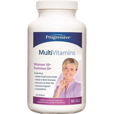 MultiVitamins Women 50+ - 60vcaps - Progressive - Health & Body Nutrition 