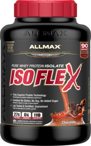 Isoflex Whey Protein Isolate - 5lbs- Banana- Allmax - Health & Body Nutrition 