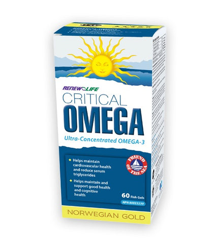 Norwegian Gold Critical Omega - 60gels - Renew Life - Health & Body Nutrition 