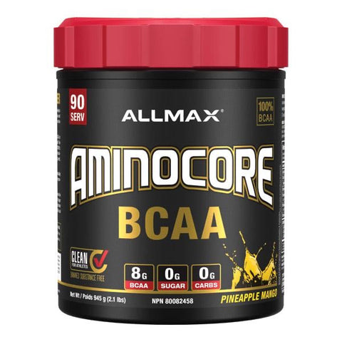 Aminocore Pineapple Mango- 8g BCAA’s - 90 servings  - Allmax - Health & Body Nutrition 