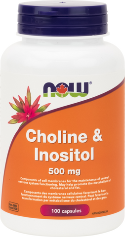 Choline & Inositol - 500mg - 100vcaps - Now - Health & Body Nutrition 