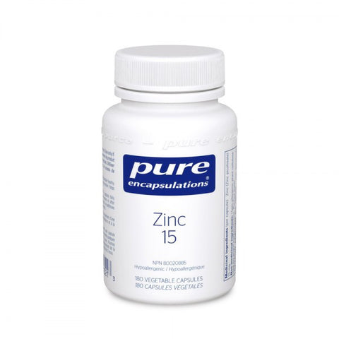 Zinc 15 - 180vcaps - Pure Encapsulations - Health & Body Nutrition 