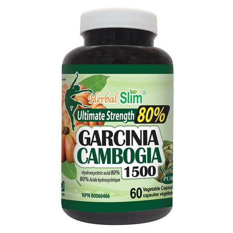 Garcinia Cambogia 80% HCA 1500mg - 60vcaps - Herbal Slim - Health & Body Nutrition 