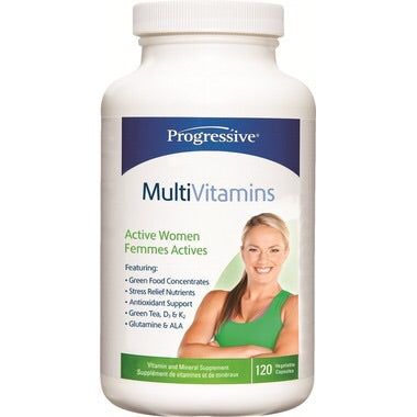 MultiVitamins Active Women - 120vcaps - Progressive - Health & Body Nutrition 