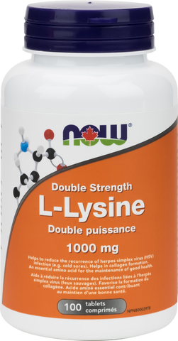 L-Lysine 1000mg - 100tabs - Now - Health & Body Nutrition 