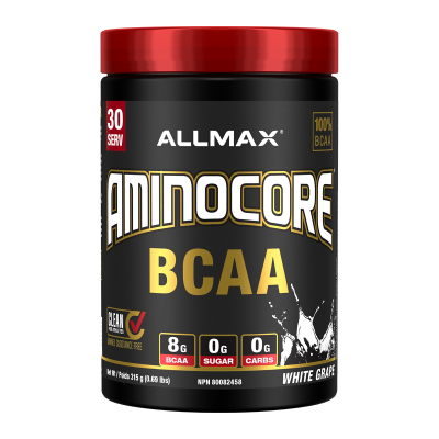 Aminocore White Grape - 8g BCAA’s - 30serving - Allmax - Health & Body Nutrition 