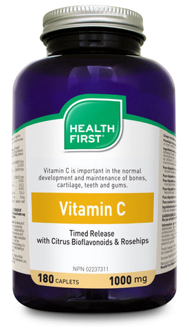 Vitamin C 1000mg - 180caps - Health First - Health & Body Nutrition 