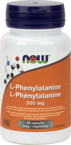L-Phenylalanine 500mg - 60caps - Now - Health & Body Nutrition 