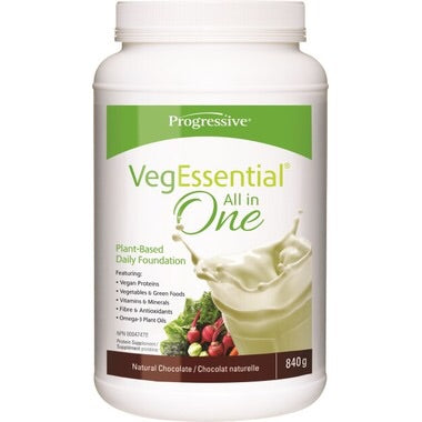 VegEssential All-In-One Protein Natural Chocolate - 840g - Progressive - Health & Body Nutrition 