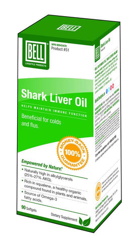 Shark Liver Oil - 90gels - Bell - Health & Body Nutrition 
