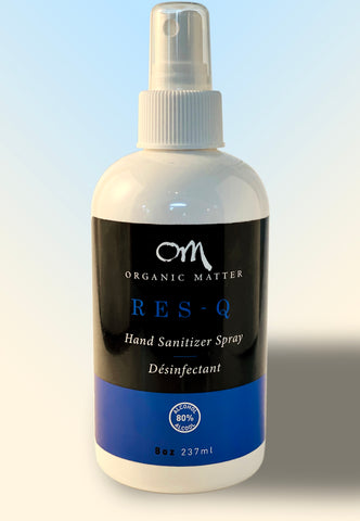 Res-q Hand Sanitizer Spray - 80% Alcohol - 237ml - Organic Matters - Health & Body Nutrition 