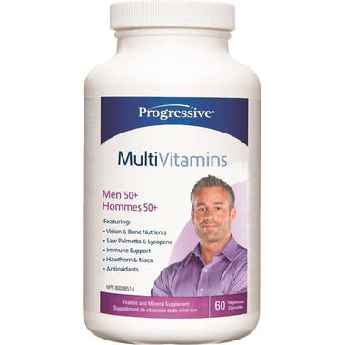 MultiVitamins Men 50+ - 60vcaps - Progressive - Health & Body Nutrition 