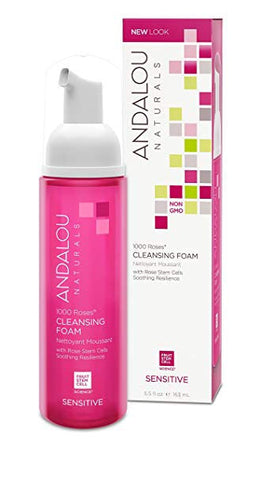 1000 Roses Cleansing Foam - 163ml - Andalou Naturals - Health & Body Nutrition 
