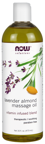 Lavender Almond Massage Oil - 473ml - Now - Health & Body Nutrition 
