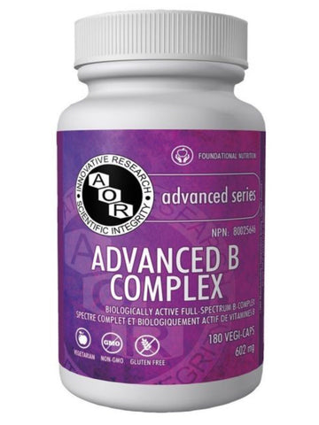 Advanced B Complex - 180vcaps - AOR - Health & Body Nutrition 