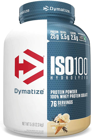 ISO100 Hydrolyzed Whey Protein Isolate - 5lbs Vanilla- Dymatize - Health & Body Nutrition 