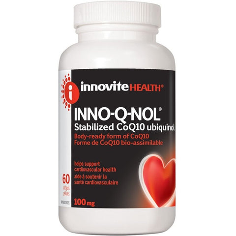 INNO-Q-NOL (CoQ10 Ubiquinol) 100mg - 60gels - Innovite Health - Health & Body Nutrition 