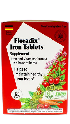 Floradix Iron Tablets - 120tabs - Salus - Health & Body Nutrition 