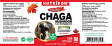 Chaga Mushroom Capsules - 360mg 120vcaps - Nutridom - Health & Body Nutrition 