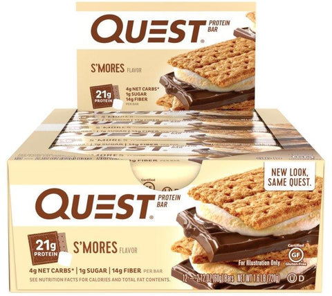 Quest Protein Bars S’mores - Box of 12 Bars - Health & Body Nutrition 