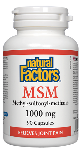 MSM 1000mg - 90caps - Natural Factors - Health & Body Nutrition 