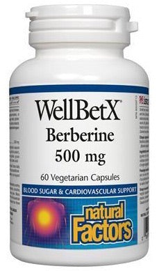 WellBetX Berberine 500mg - 60vcaps - Natural Factors - Health & Body Nutrition 