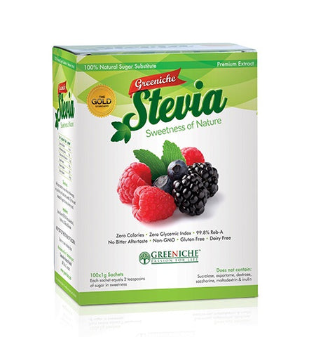 Stevia Powder - 100sachets - Greeniche - Health & Body Nutrition 