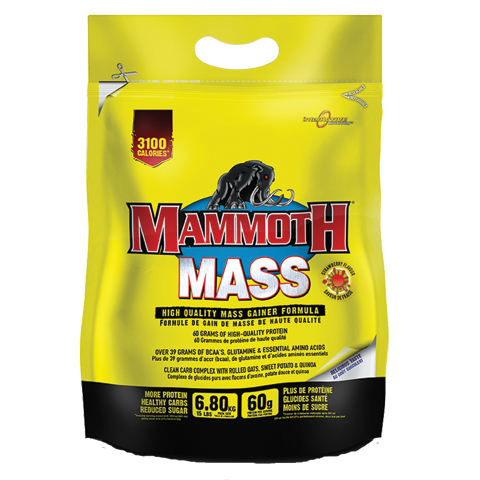 Mass Gainer - Strawberry 15lbs - Mammoth Mass - Health & Body Nutrition 