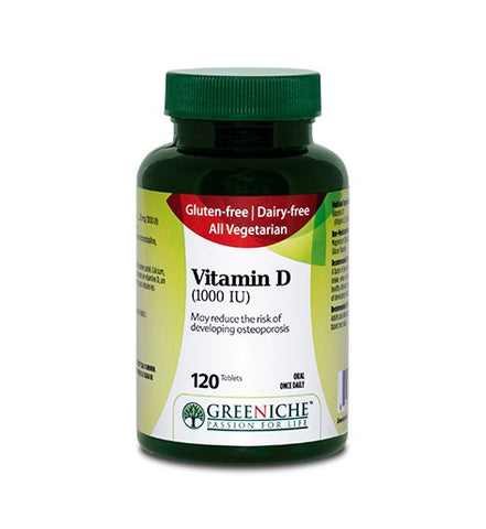Vitamin D 1000IU - 120tabs - Greeniche - Health & Body Nutrition 