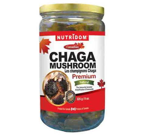 Chaga Mushroom Chunks - 225g - Nutridom - Health & Body Nutrition 